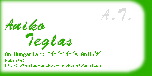 aniko teglas business card